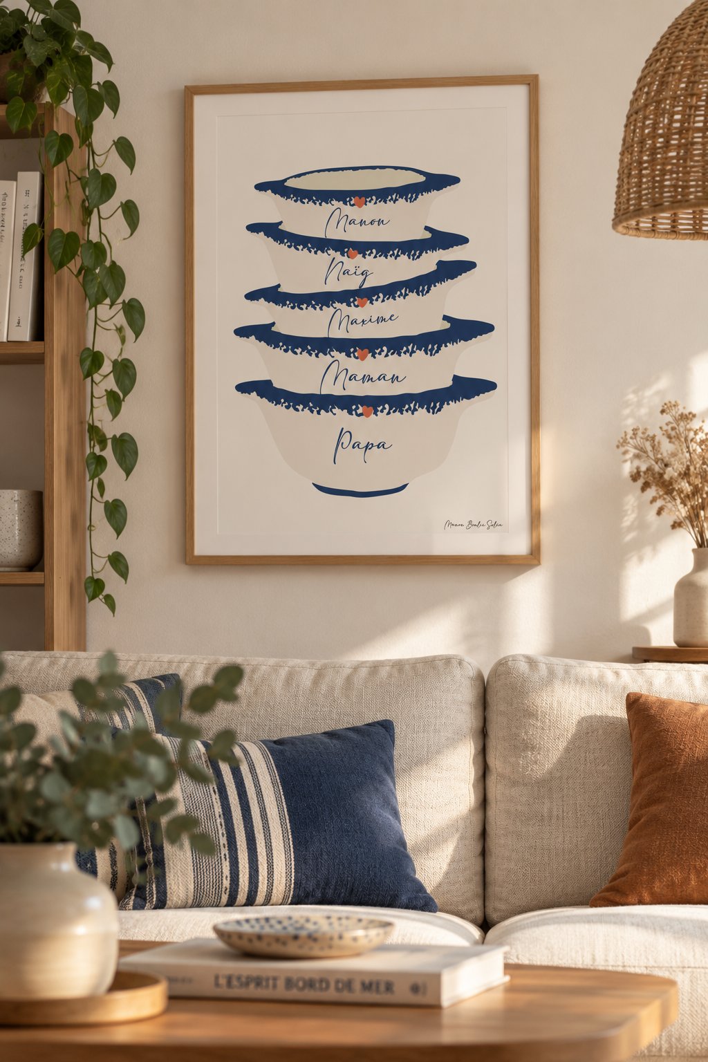 Nos bols Bretons — affiche personnalisable avec les prénoms