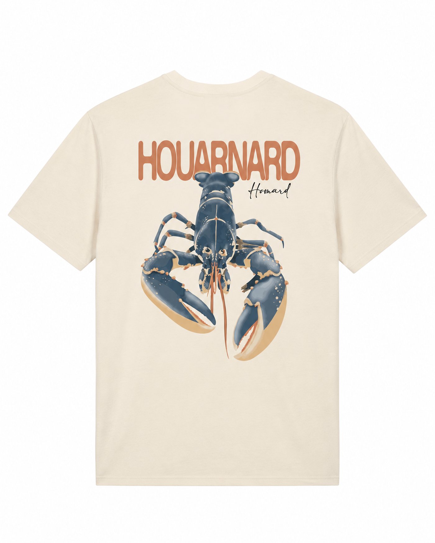 Illustration Houarnard au dos du t-shirt, à plat